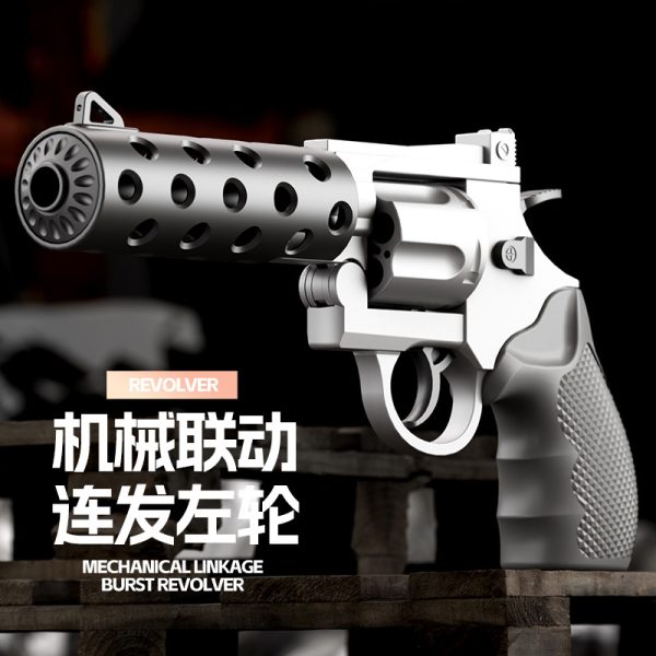 机械联动ZP-5砸响炮左轮软弹枪可发射玩具枪男孩手枪模型一键退壳 - Image 2